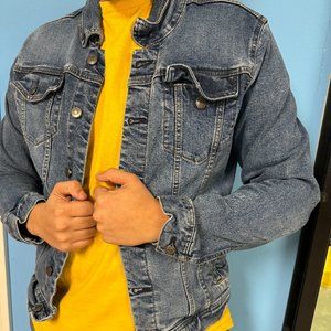 Men's denim jacket, size L, blue